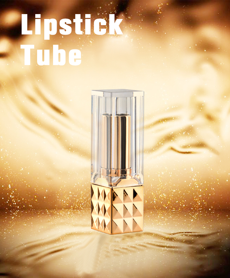 diamond gold plastic lipstick tubes