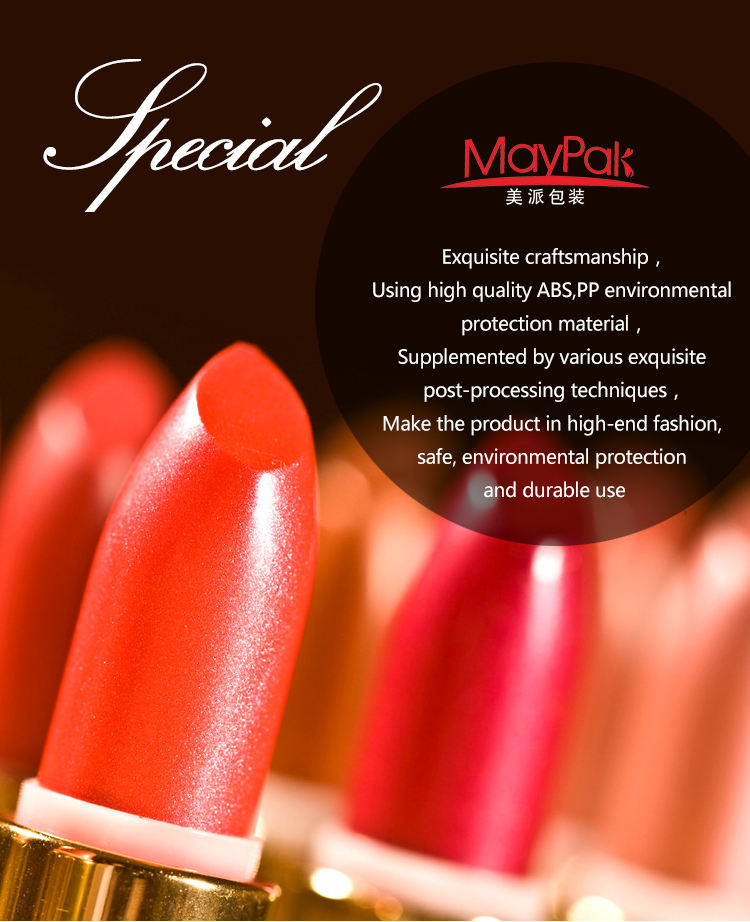 Made in China aluminum gold lipstick case--Maypak