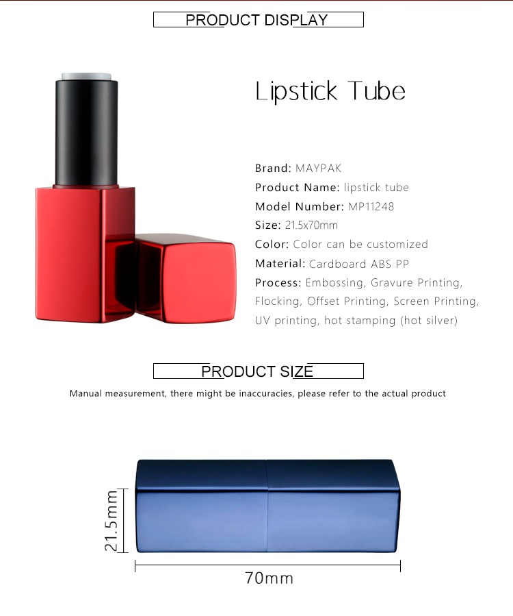 Aluminium Plastic Magnetic Lipstick Tube