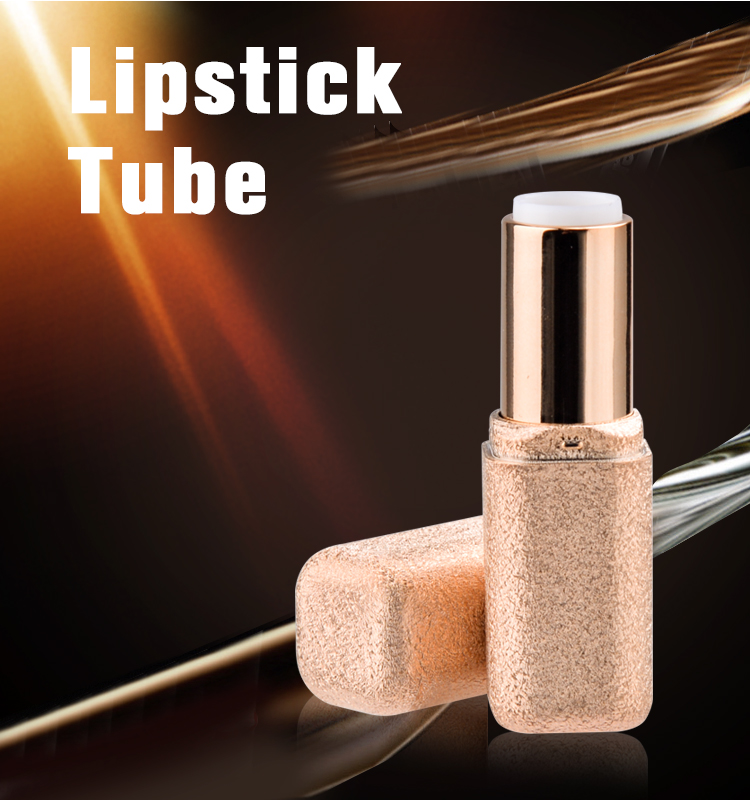 package square gold lipstick container