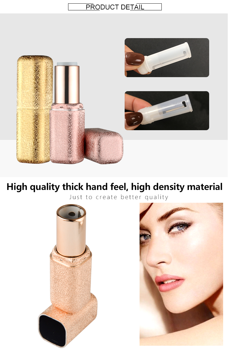 package square gold lipstick container