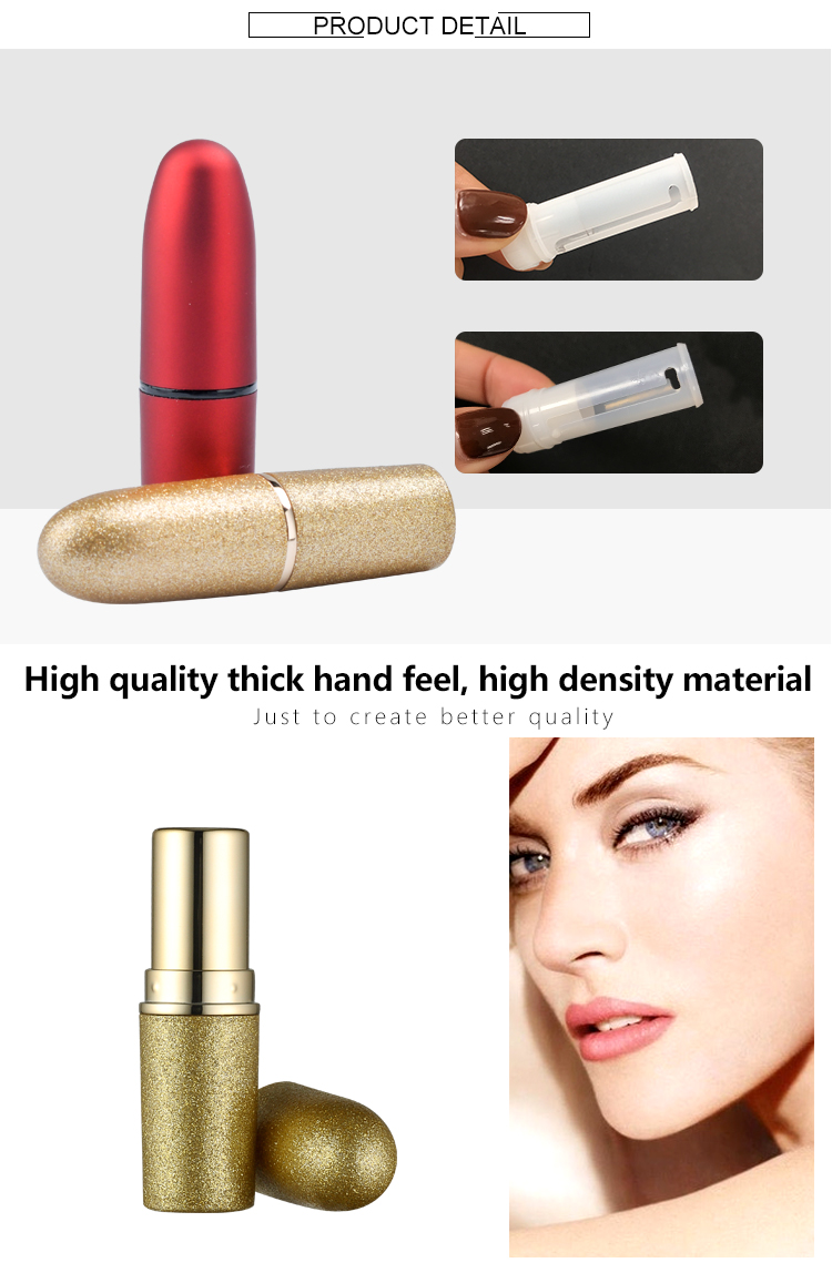 Empty makeup sample lipstick container