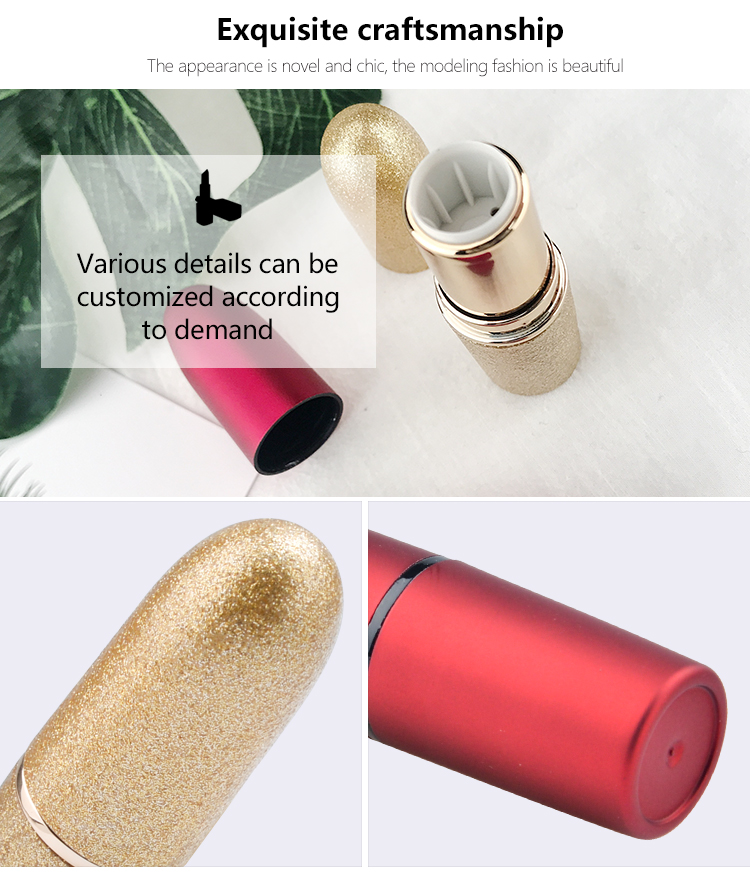 Empty makeup sample lipstick container